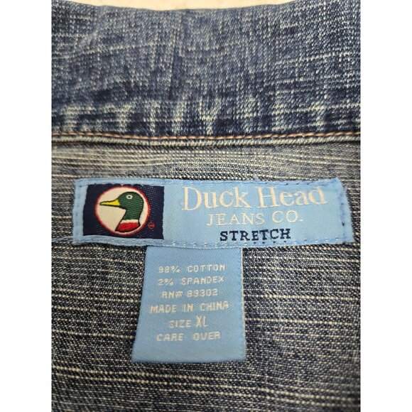 Duck Head Jeans Co. Stretch Denim Jacket Womens XL Button Front - Picture 3 of 8